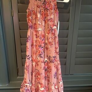Girls Floral Sleeveless Maxi Dress